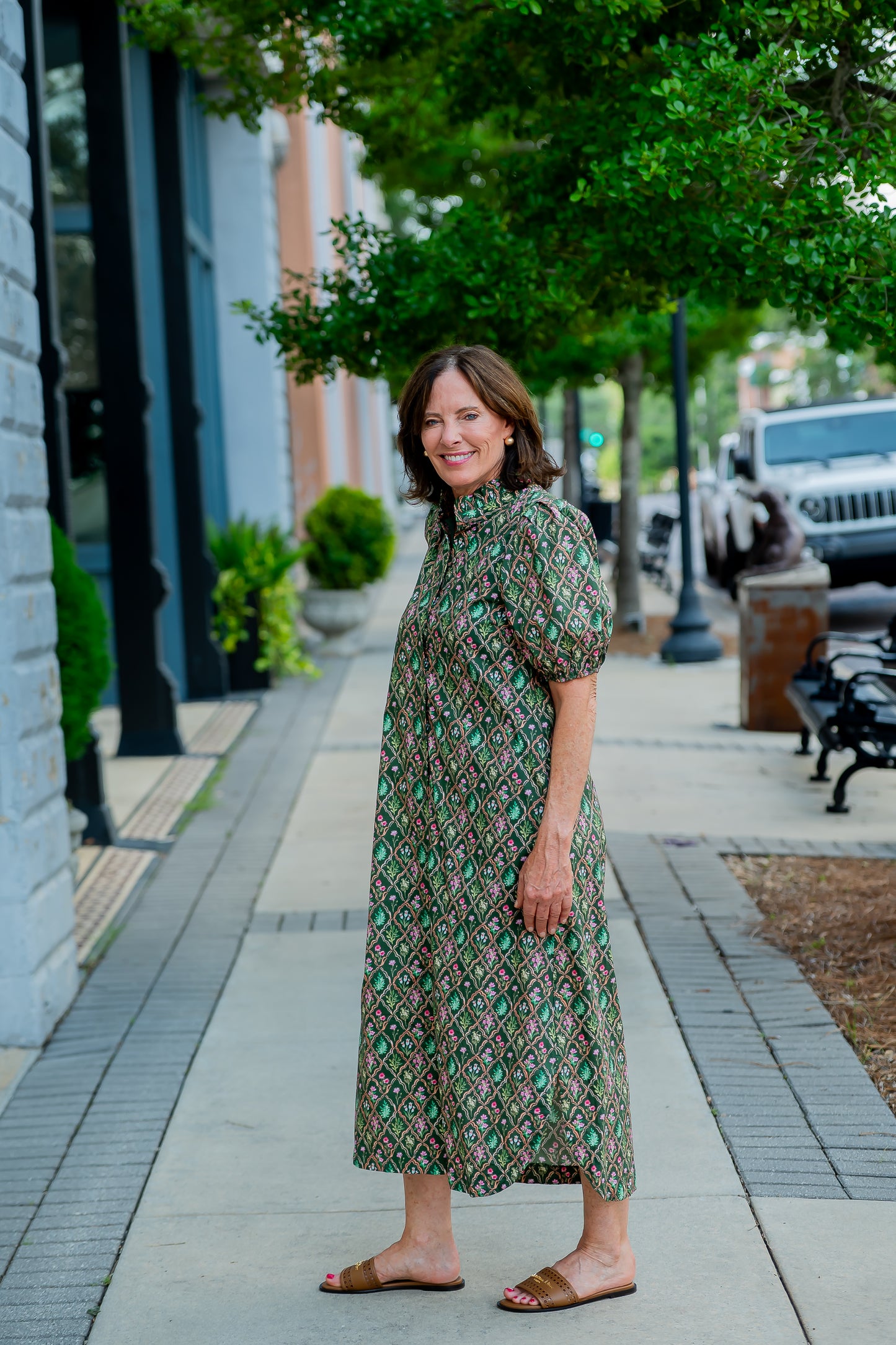Elara Ruffled Collar Dress