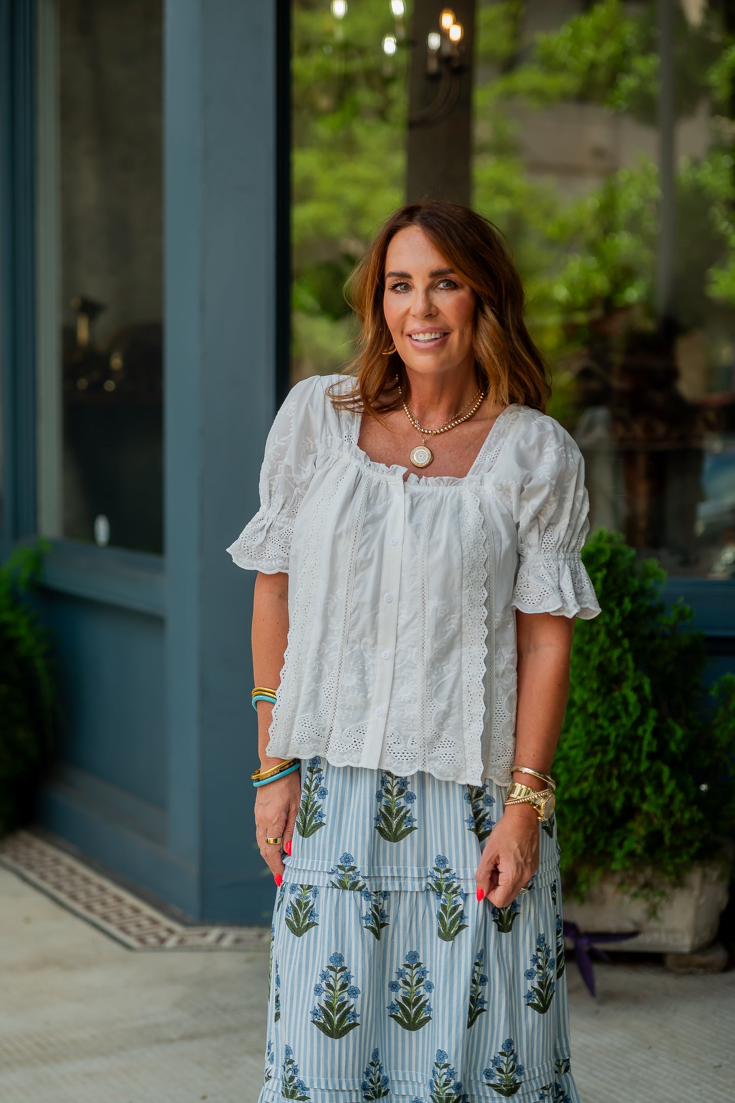 Elyse Eyelet Top