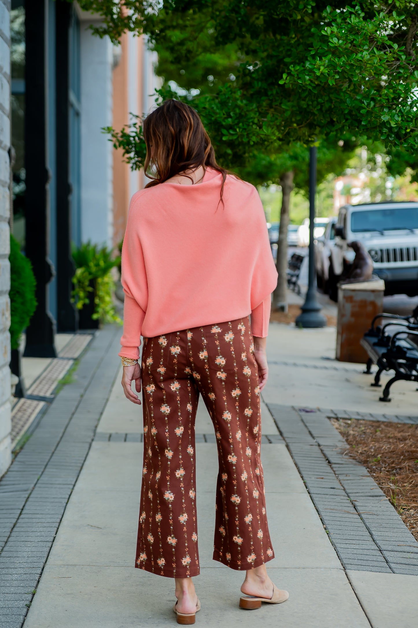 Gramercy Asymmetrical Sweater- Salmon