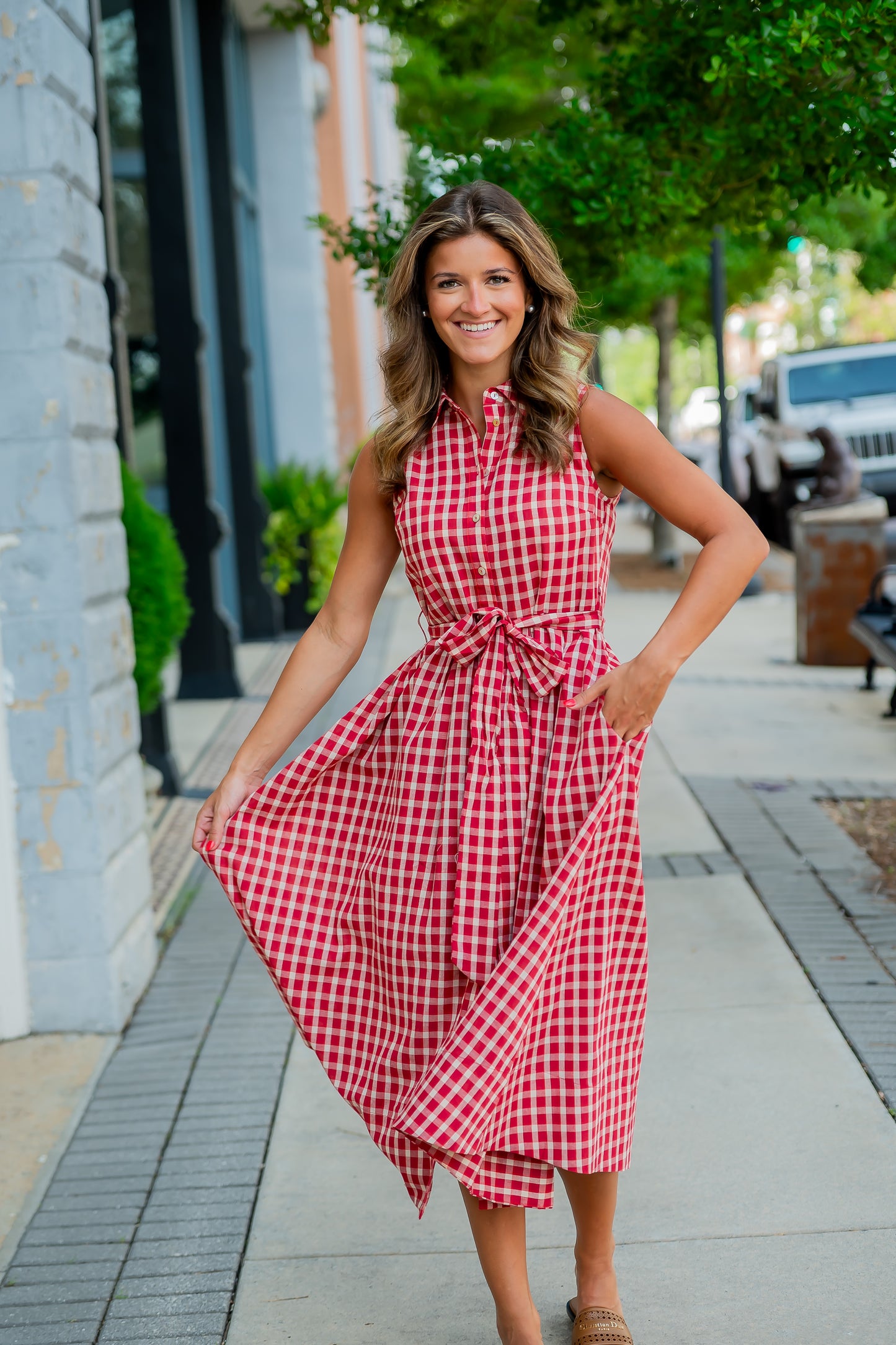 Louisa Red Plaid Dress