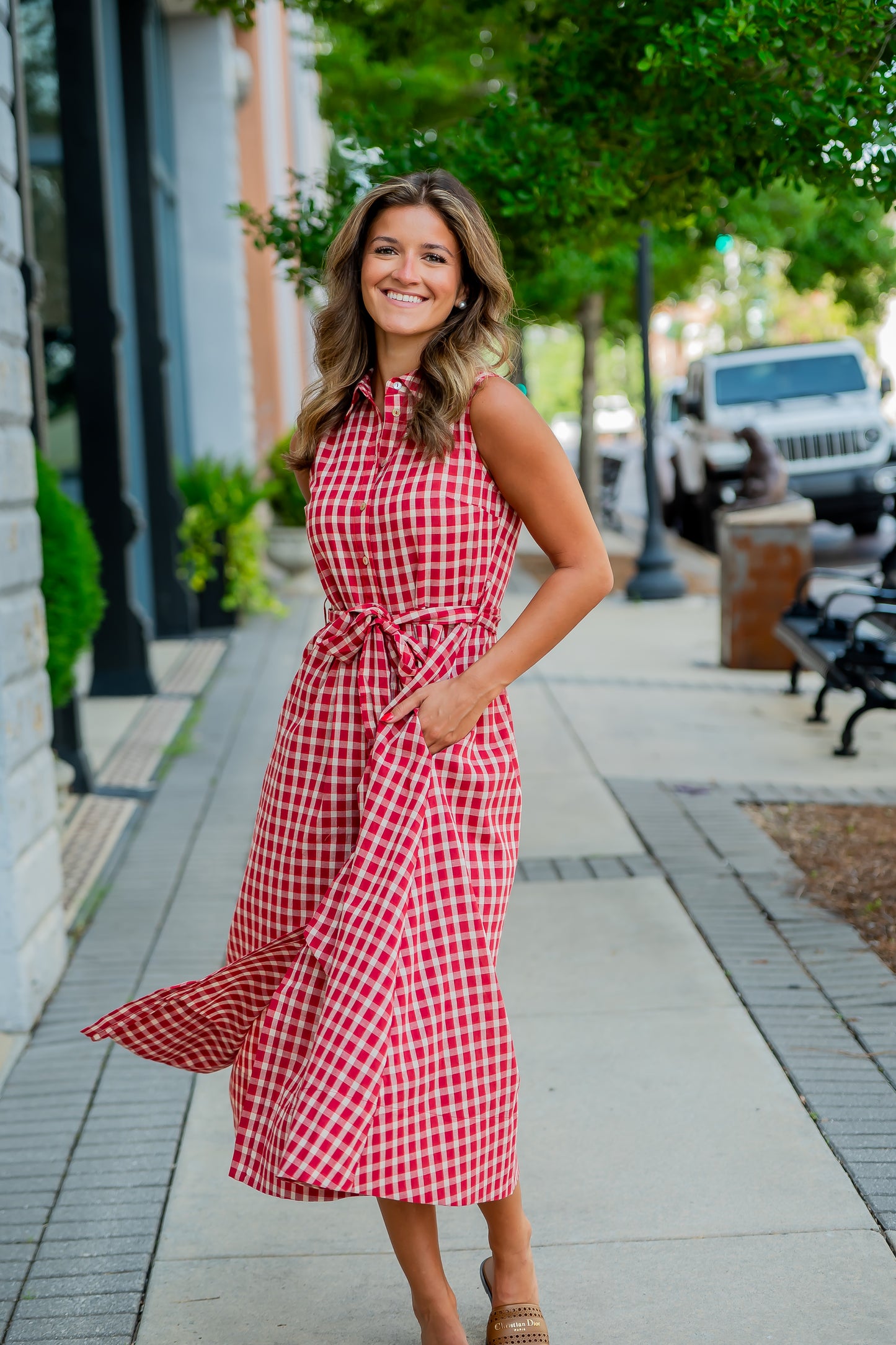 Louisa Red Plaid Dress