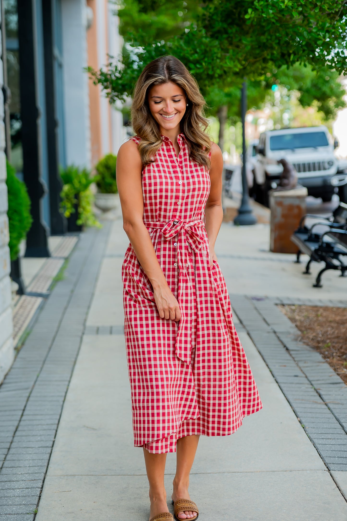 Louisa Red Plaid Dress