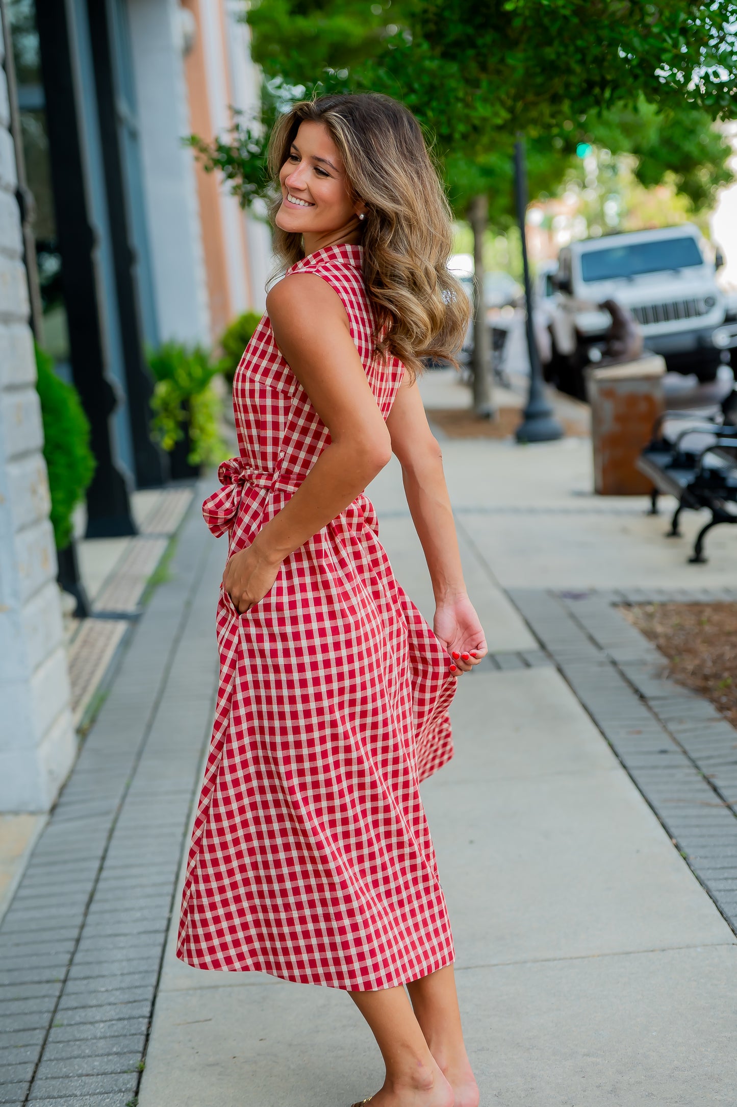 Louisa Red Plaid Dress