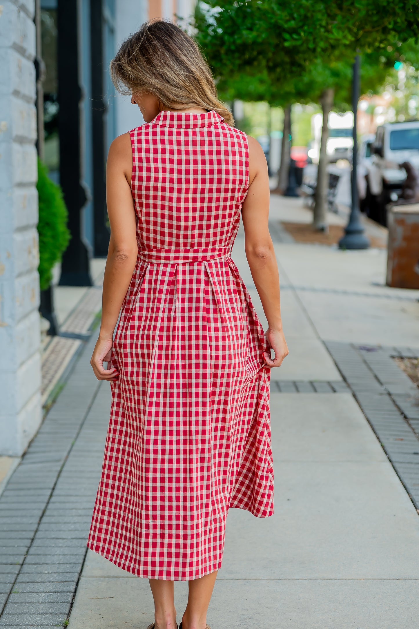 Louisa Red Plaid Dress