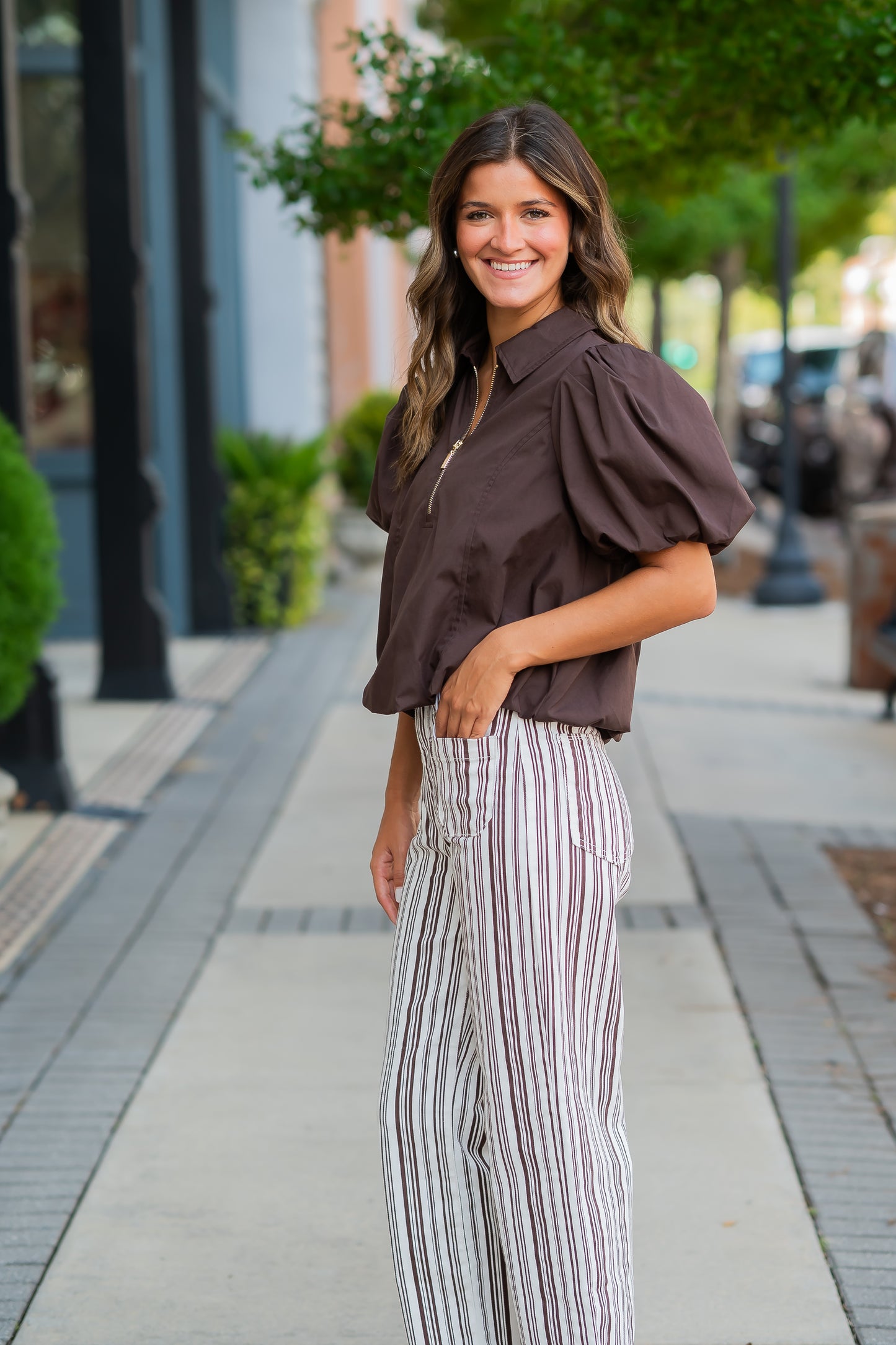 Nicholine Top-Brown