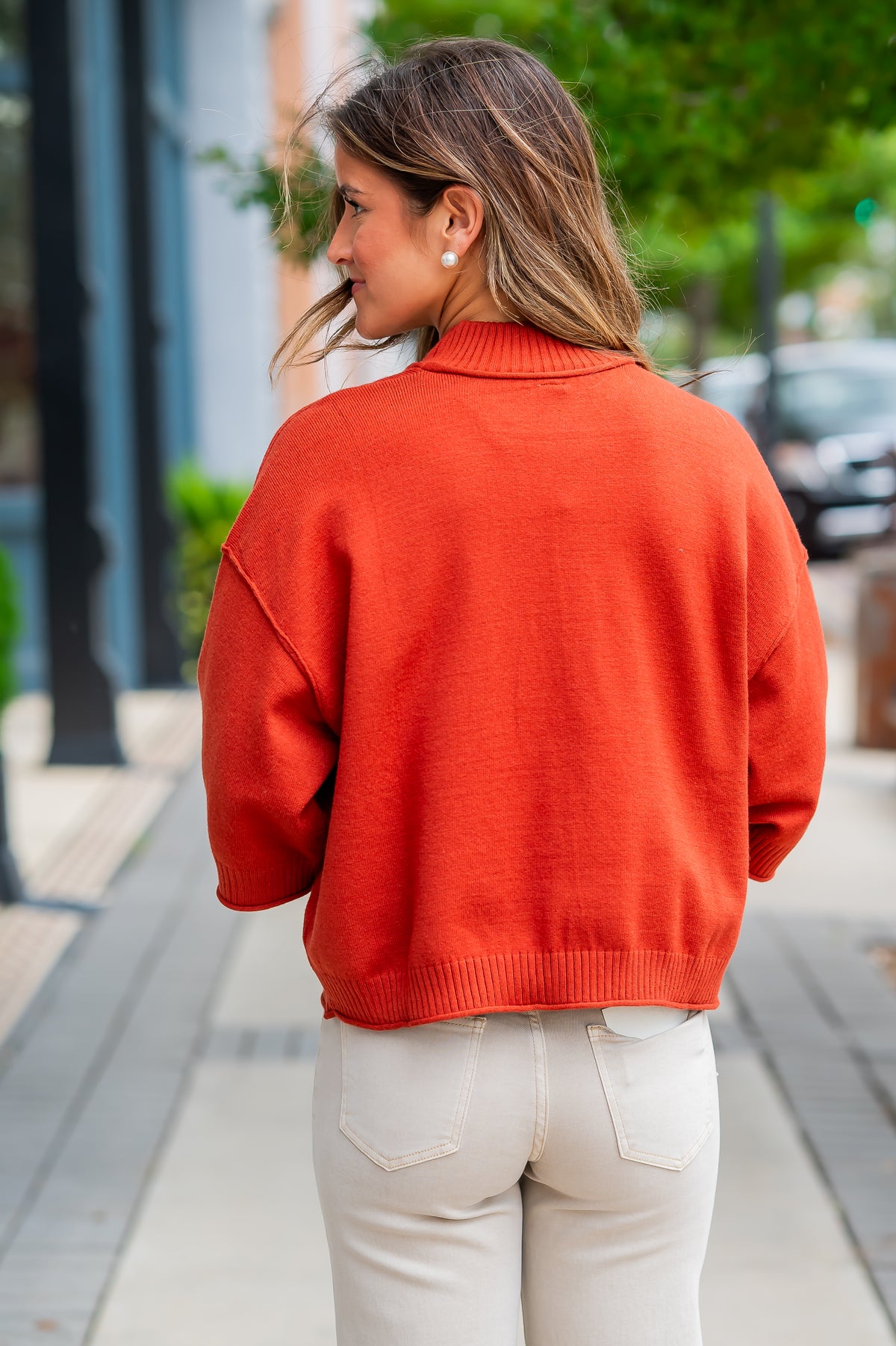 Tillie SS Sweater-Rust