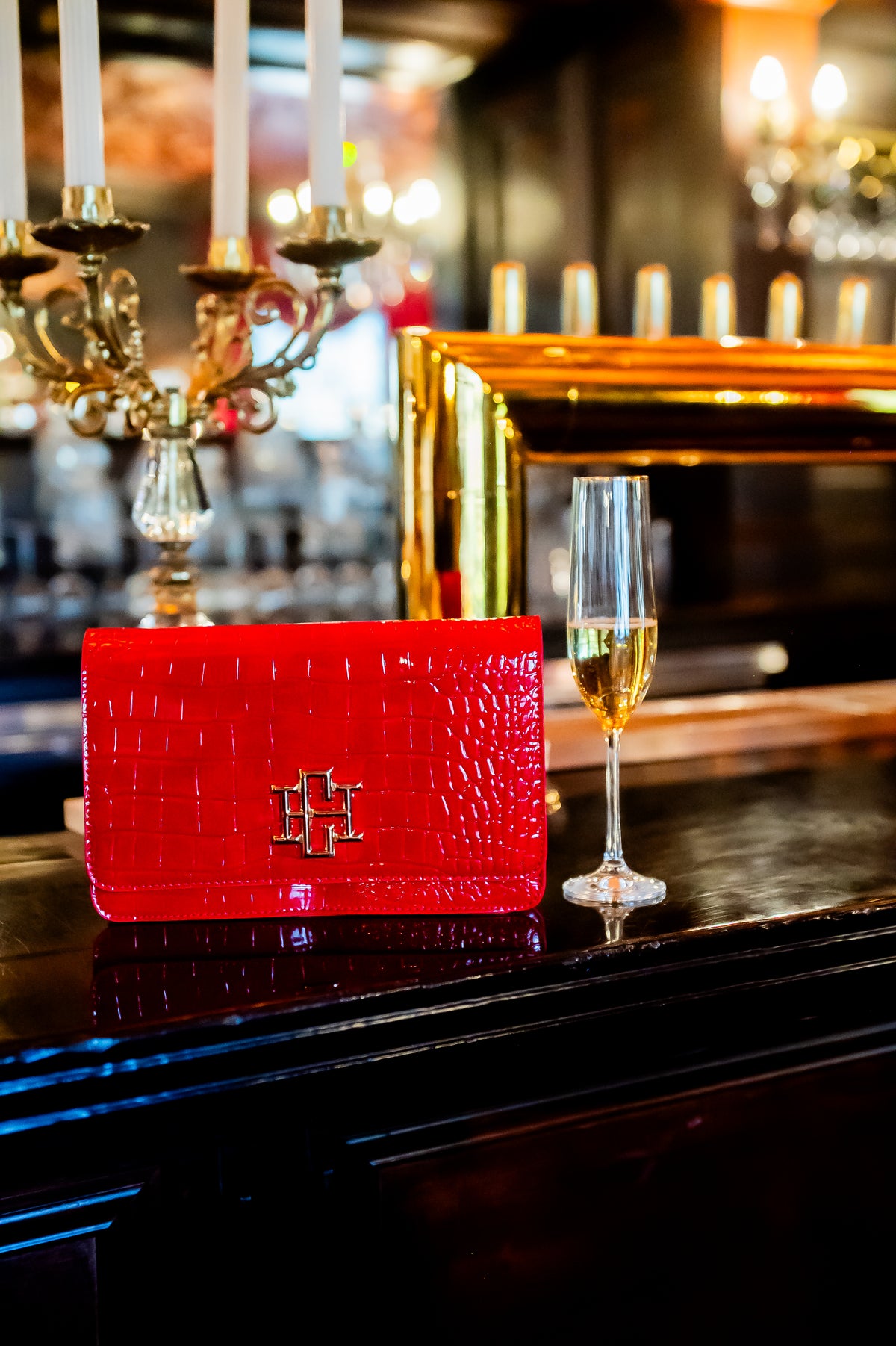 Bryn Crossbody Clutch Red Patent EC