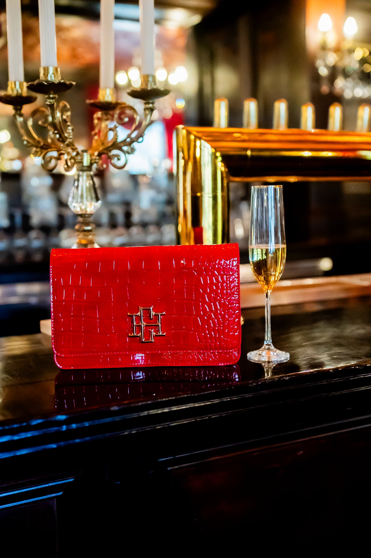Bryn Crossbody Clutch Red Patent EC