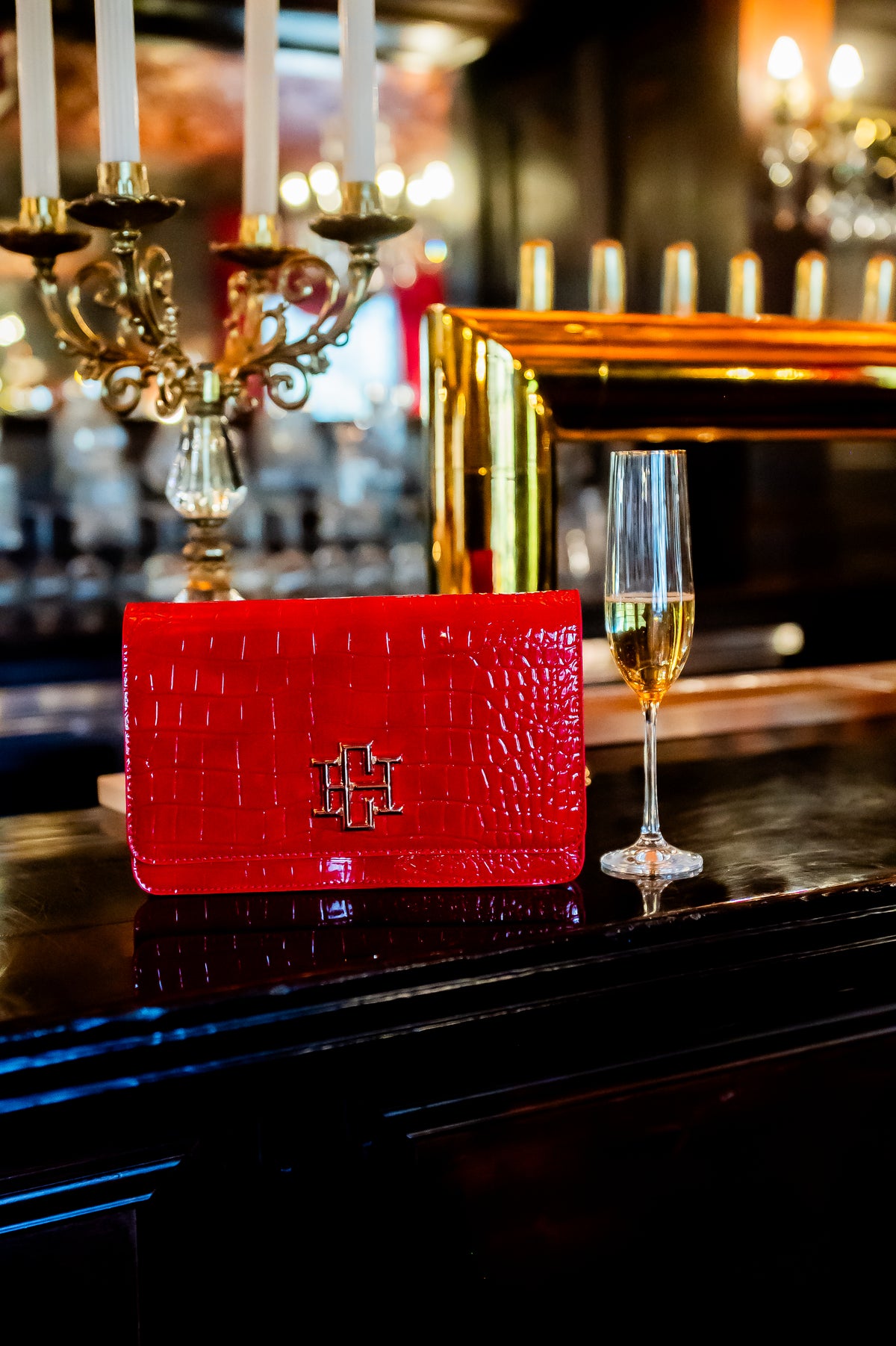 Bryn Crossbody Clutch Red Patent EC