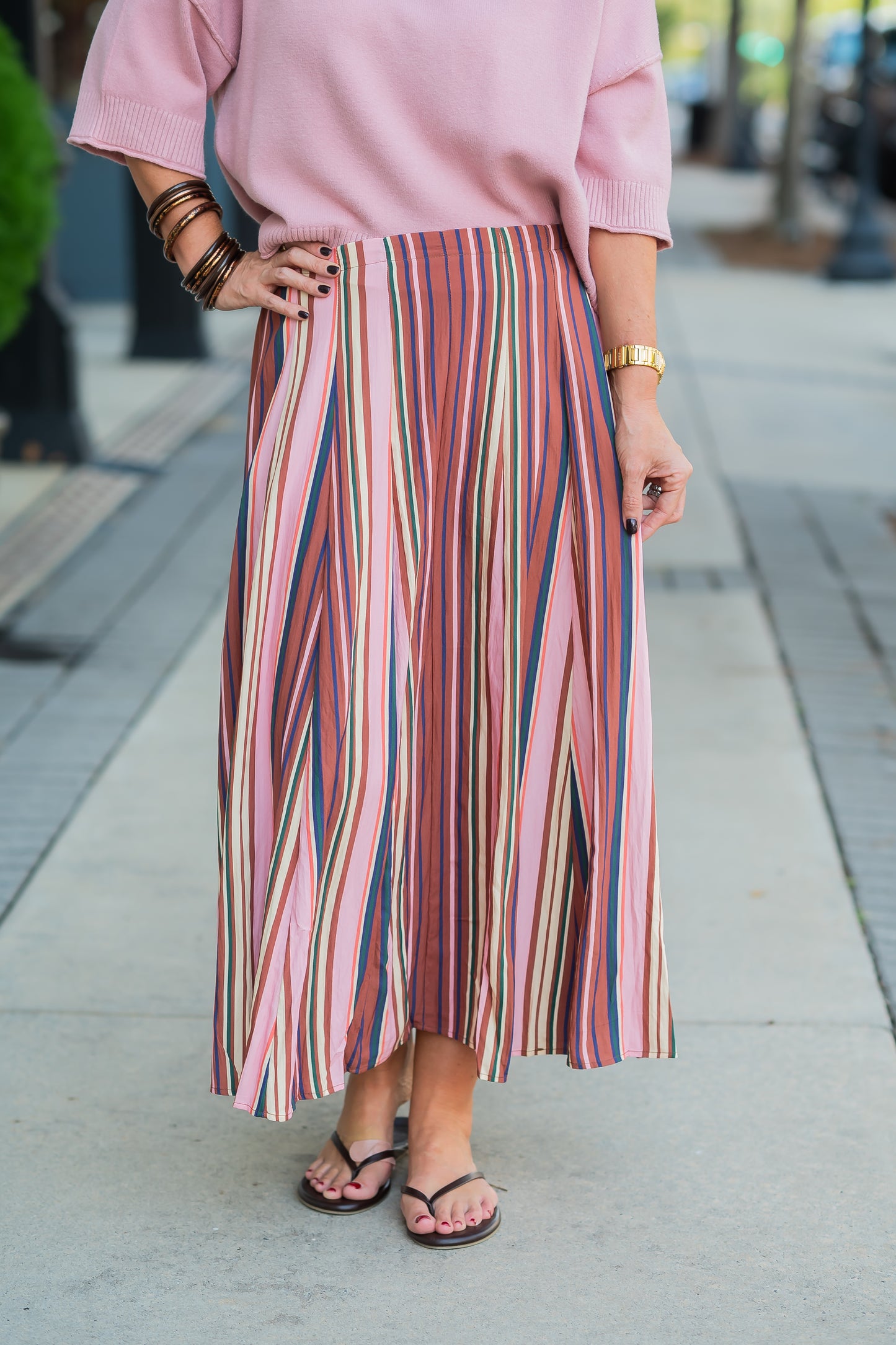 Tara Multi Stripe Skirt