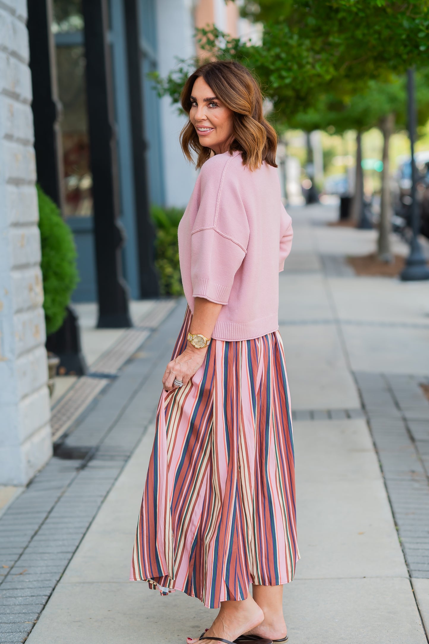 Tara Multi Stripe Skirt