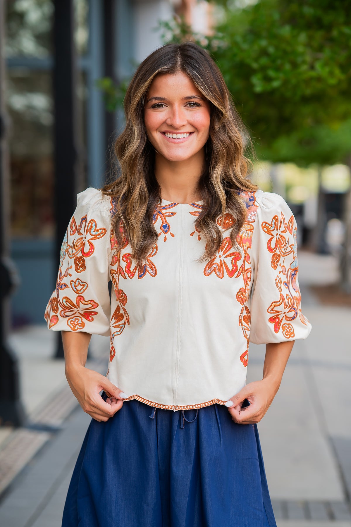 Ria Puff Sleeve Top - Cream