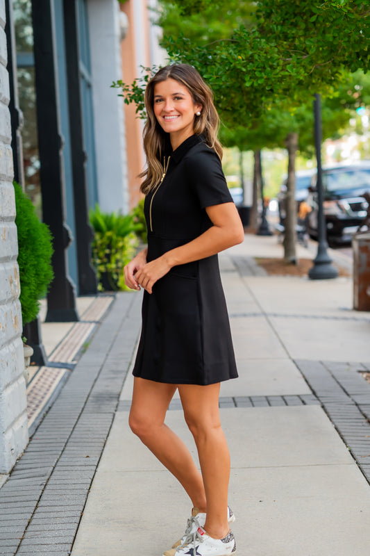 Fern Modal SS Dress-Black