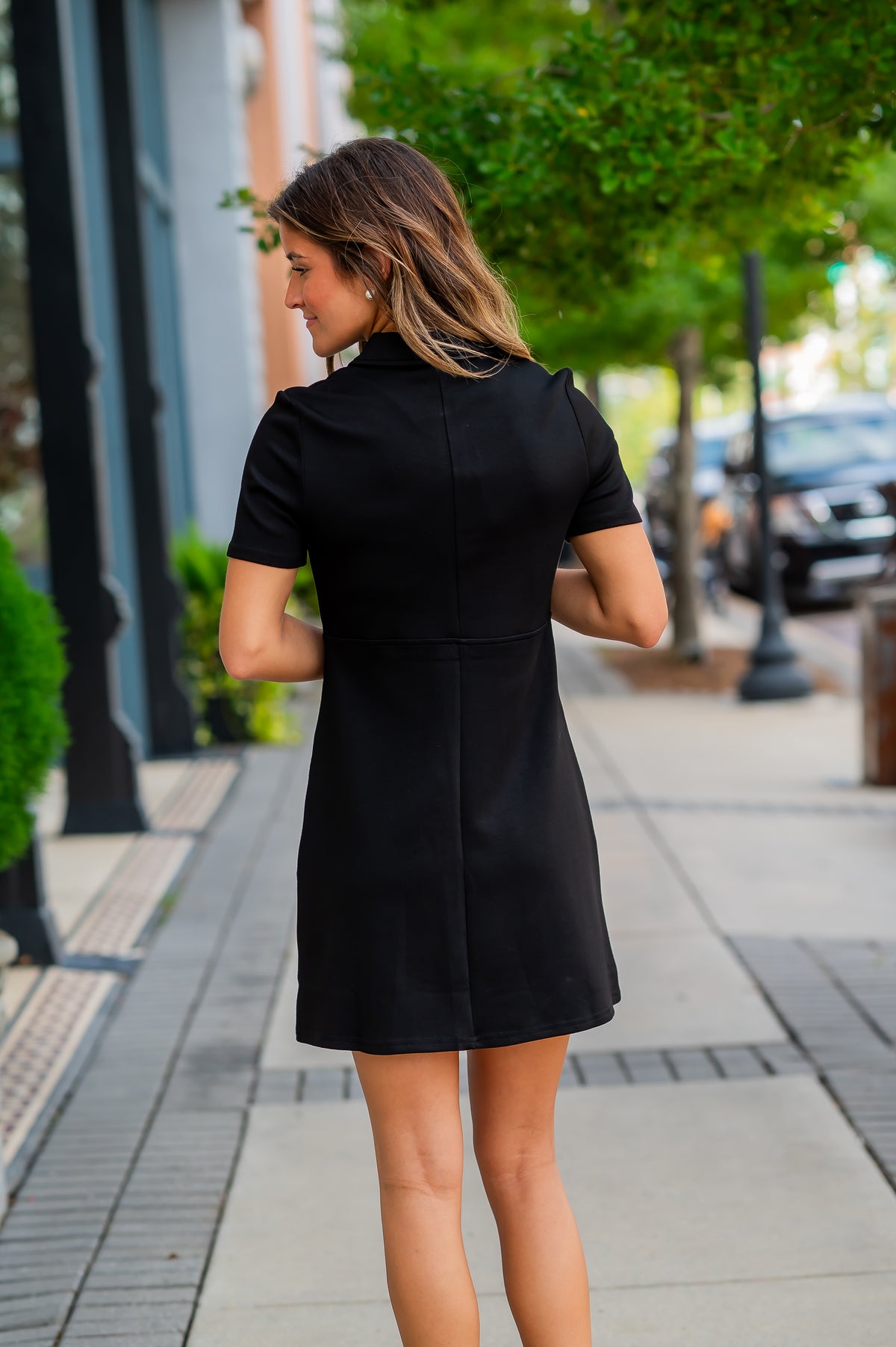 Fern Modal SS Dress-Black