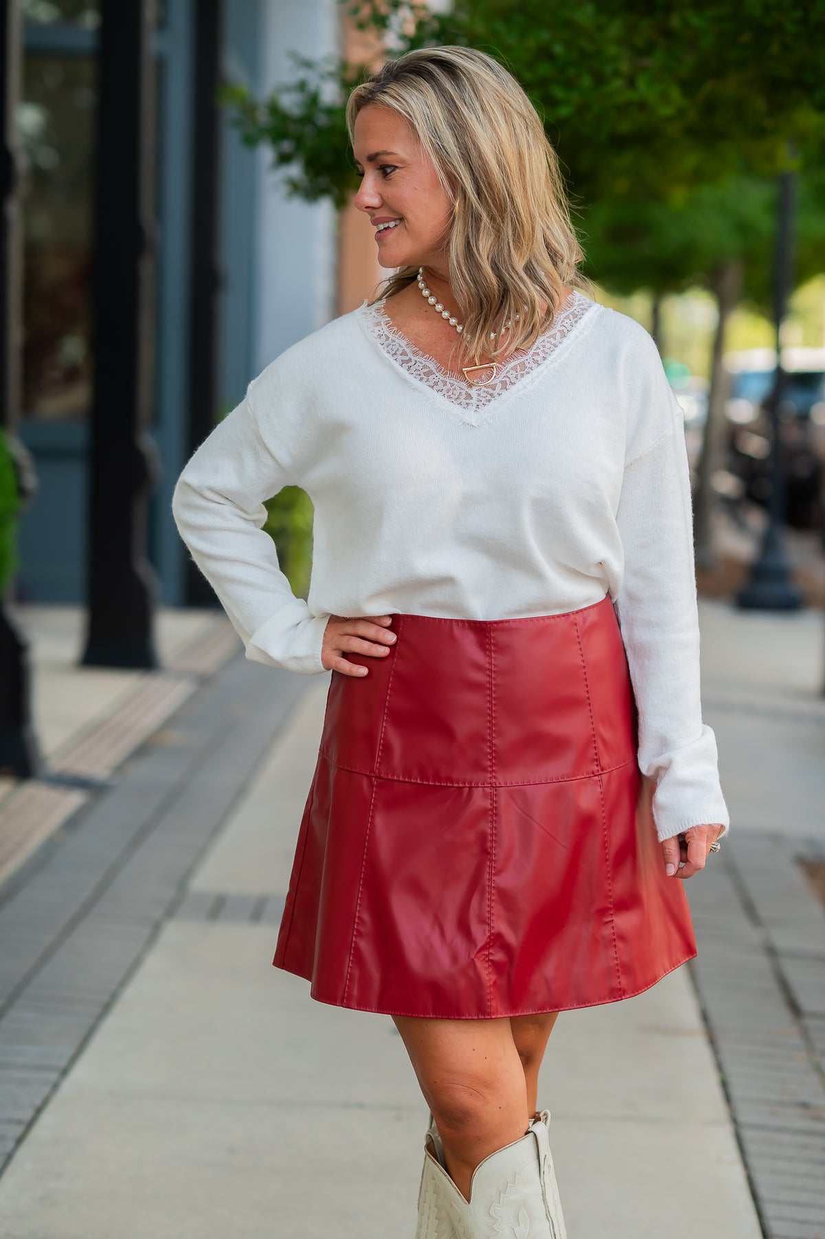 Laila Lace Trim Sweater