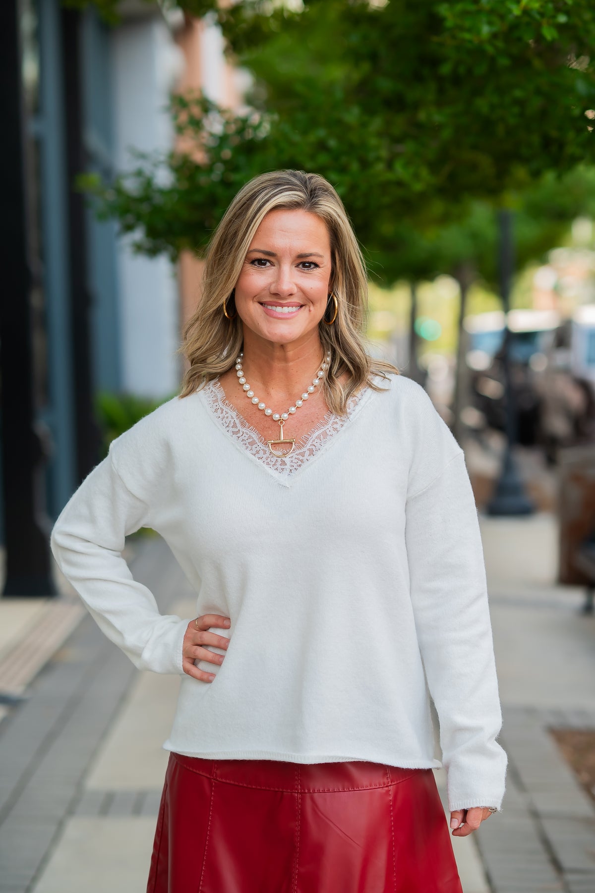 Laila Lace Trim Sweater
