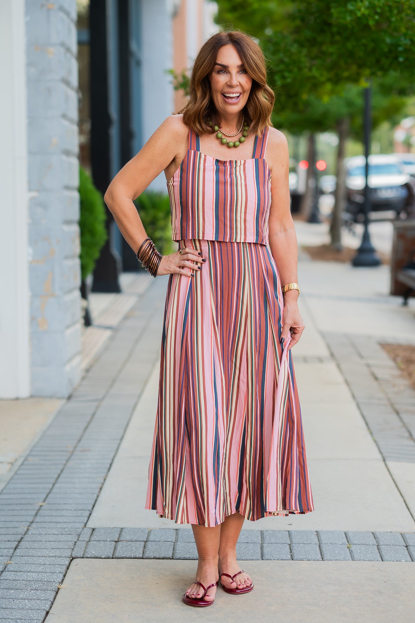 Tara Multi Stripe Skirt