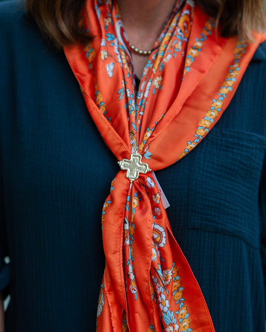 Clark Cross Scarf Ring Gold