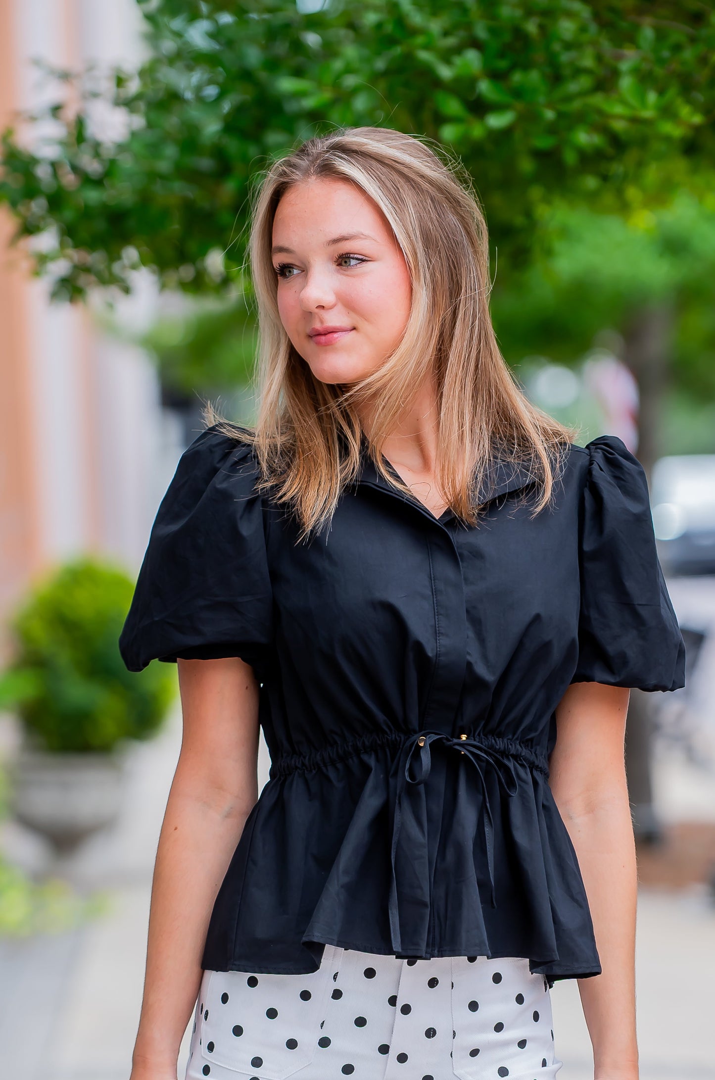 Lindsay Peplum Top