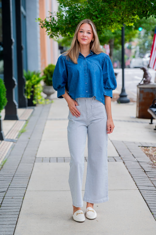 Lauren Denim Top