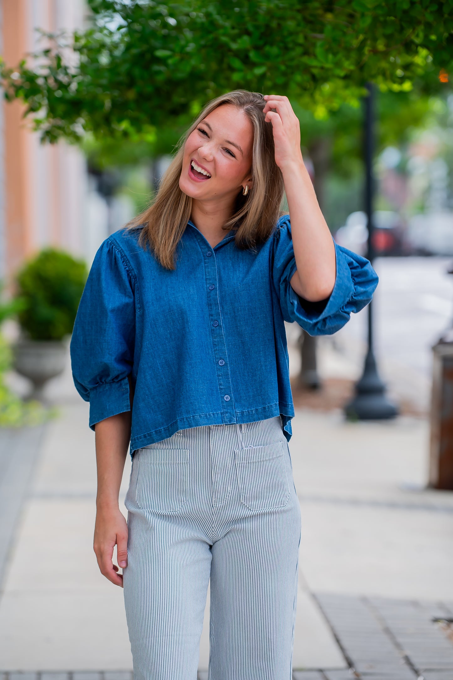 Lauren Denim Top