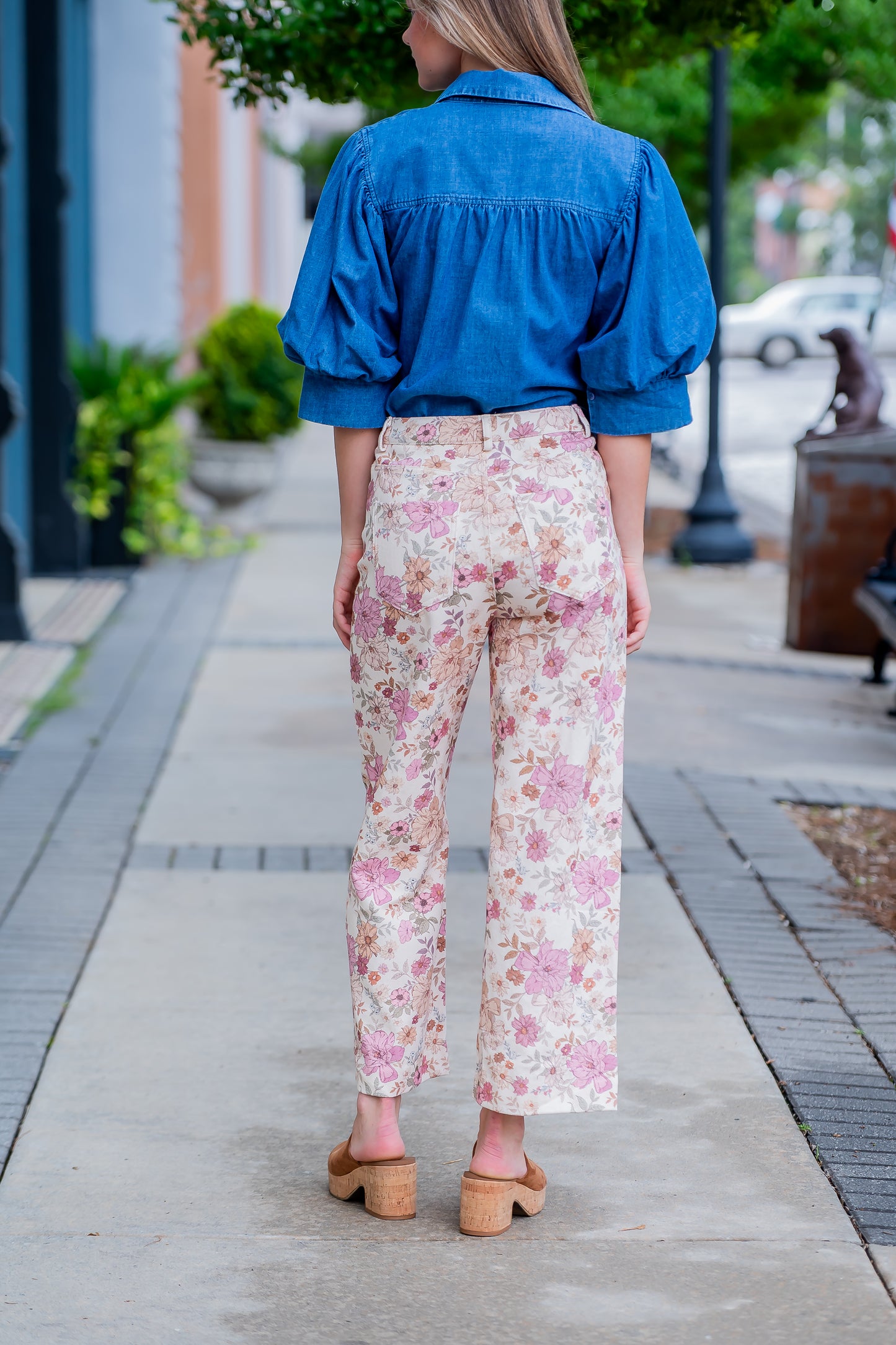 Angela Light Floral Denim