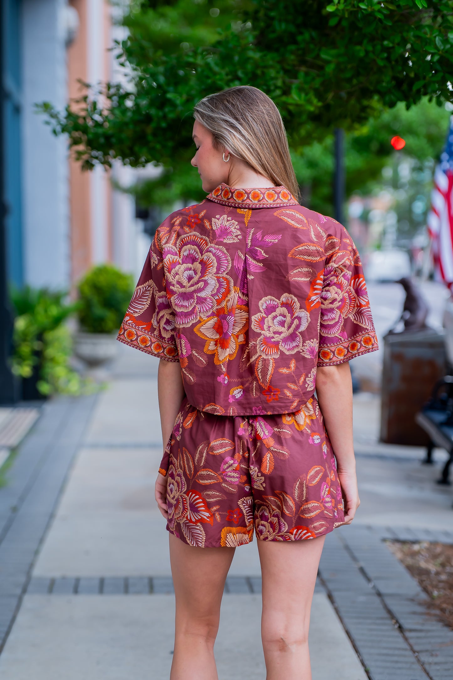 Xena Botanical Skort-Terracotta