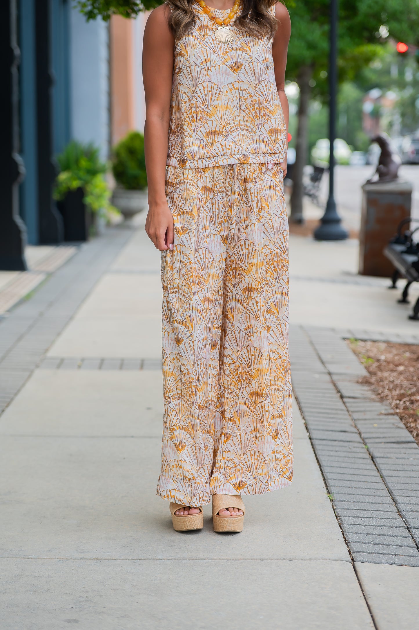Chloe Seashell Print Pants