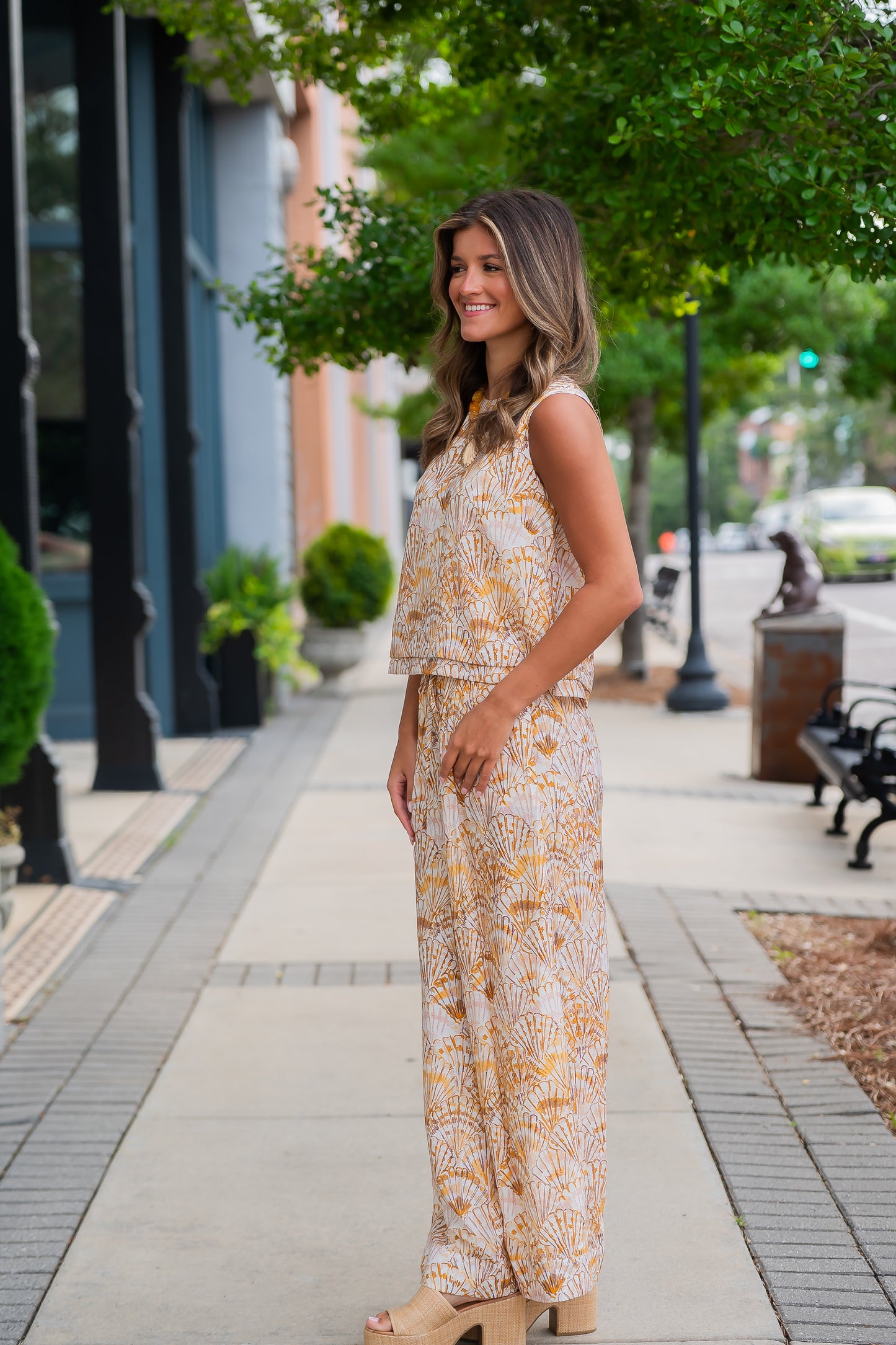 Chloe Seashell Print Pants