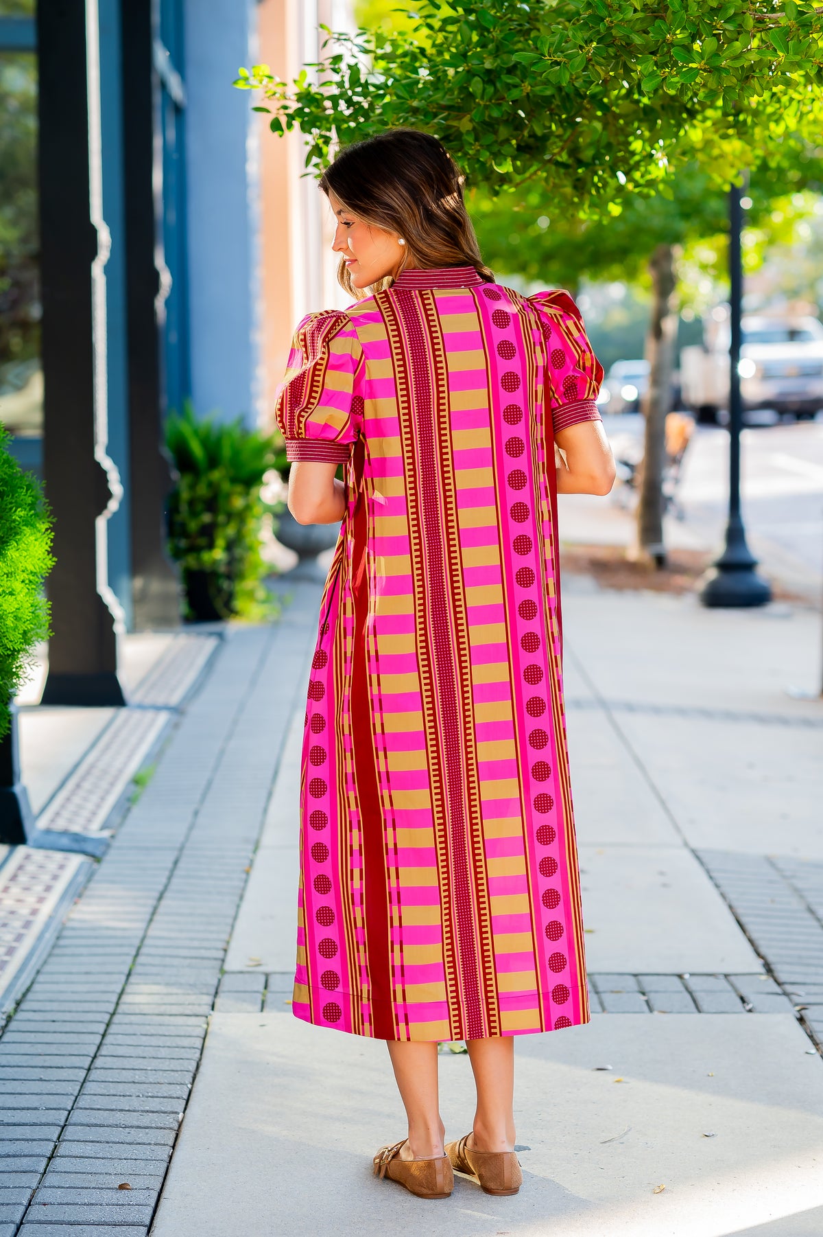 Loxley Abstract Dress-Plum