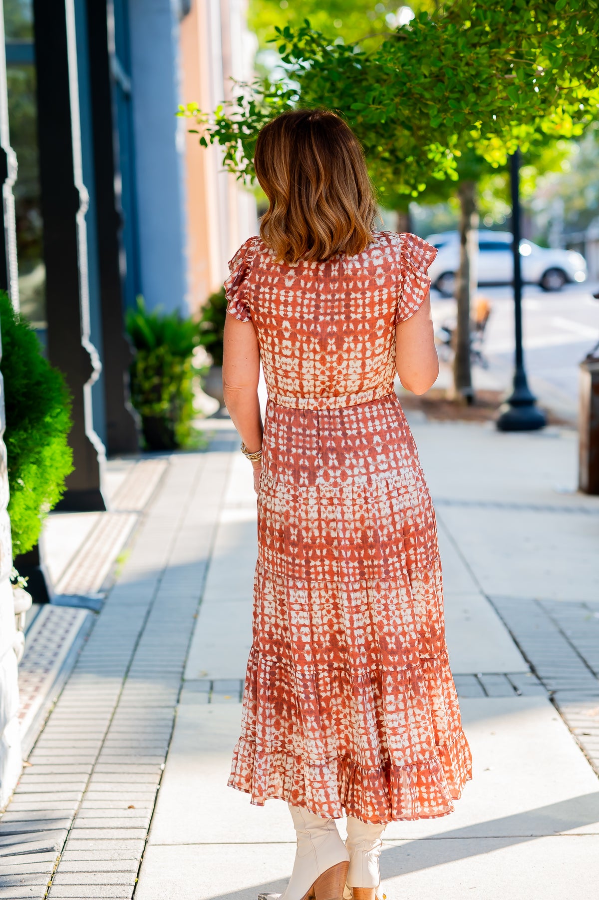 Sara Tie Dye Tiered Dress