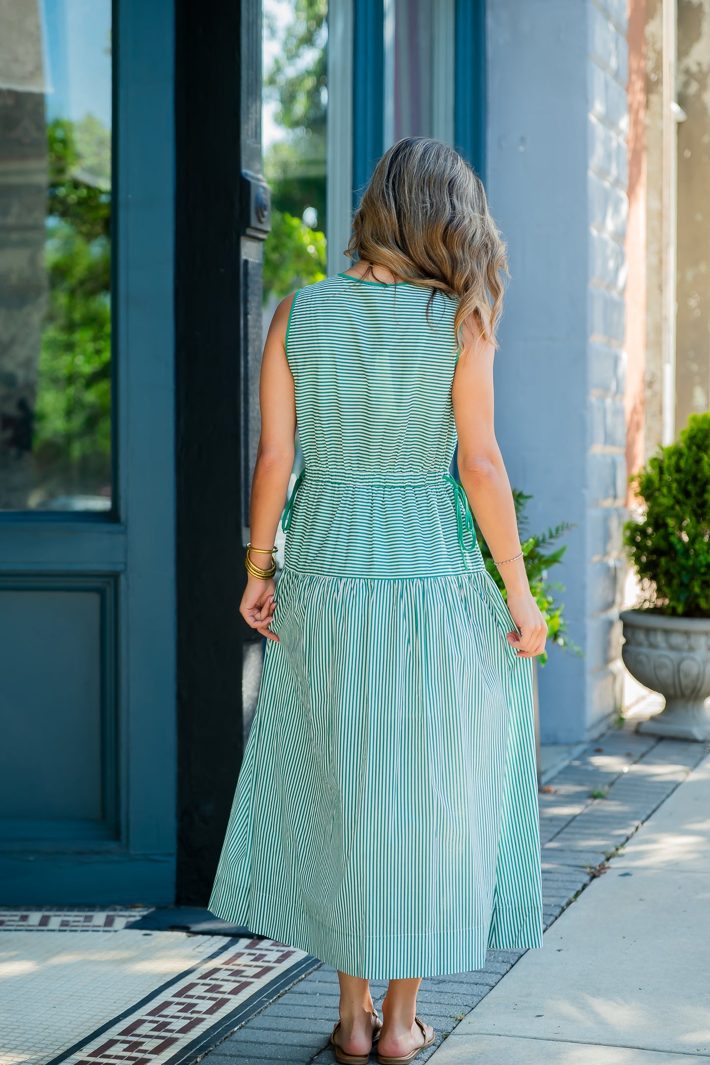 Selah Striped Tiered Dress