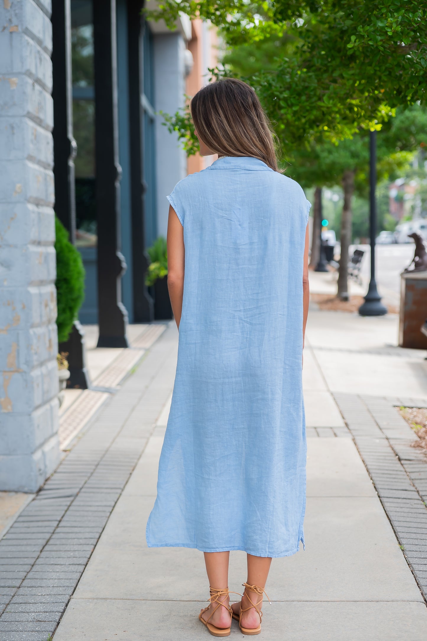 Candace Crinkle Linen Dress