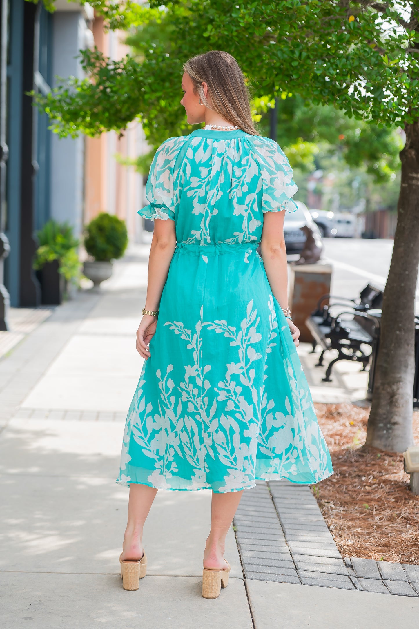 Bonnie Floral Dress-Jelly Mint