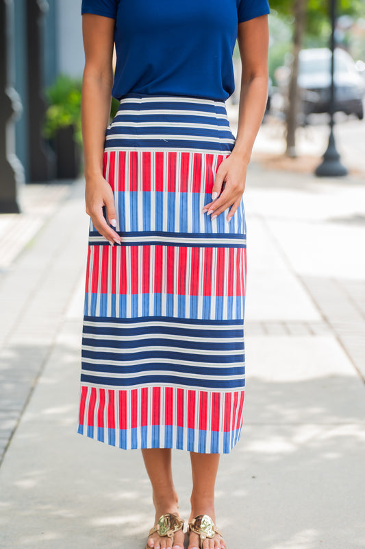 Betsy Striped Skirt