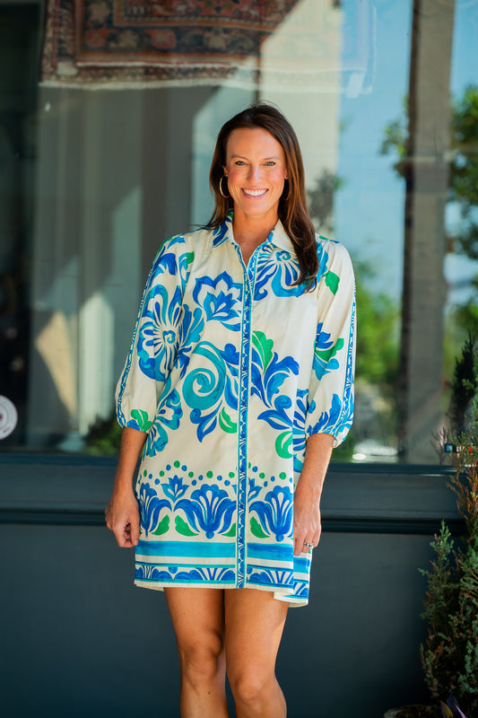 Ava Ocean Blooms Dress