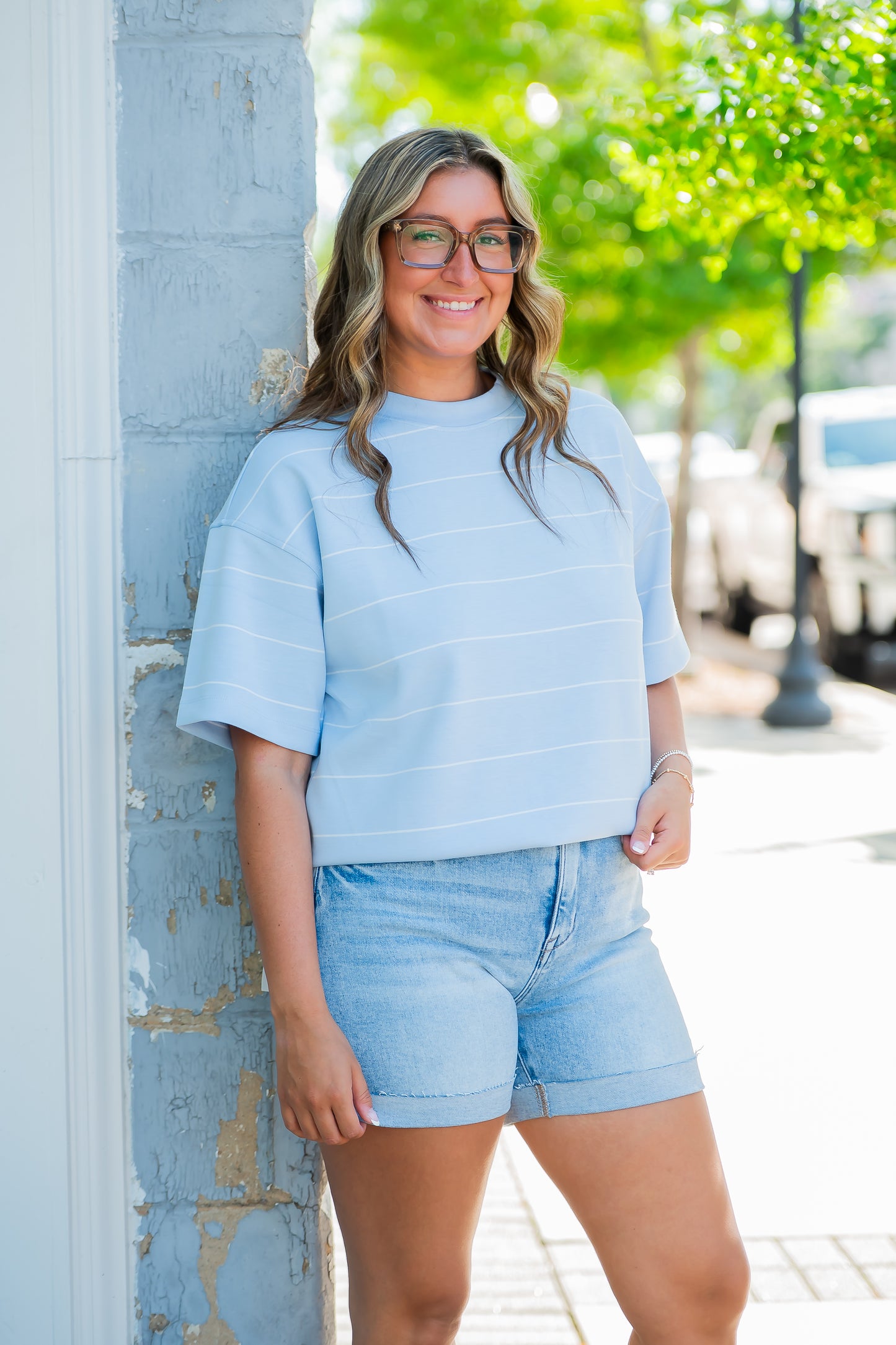 High Rise Cuffed Shorts
