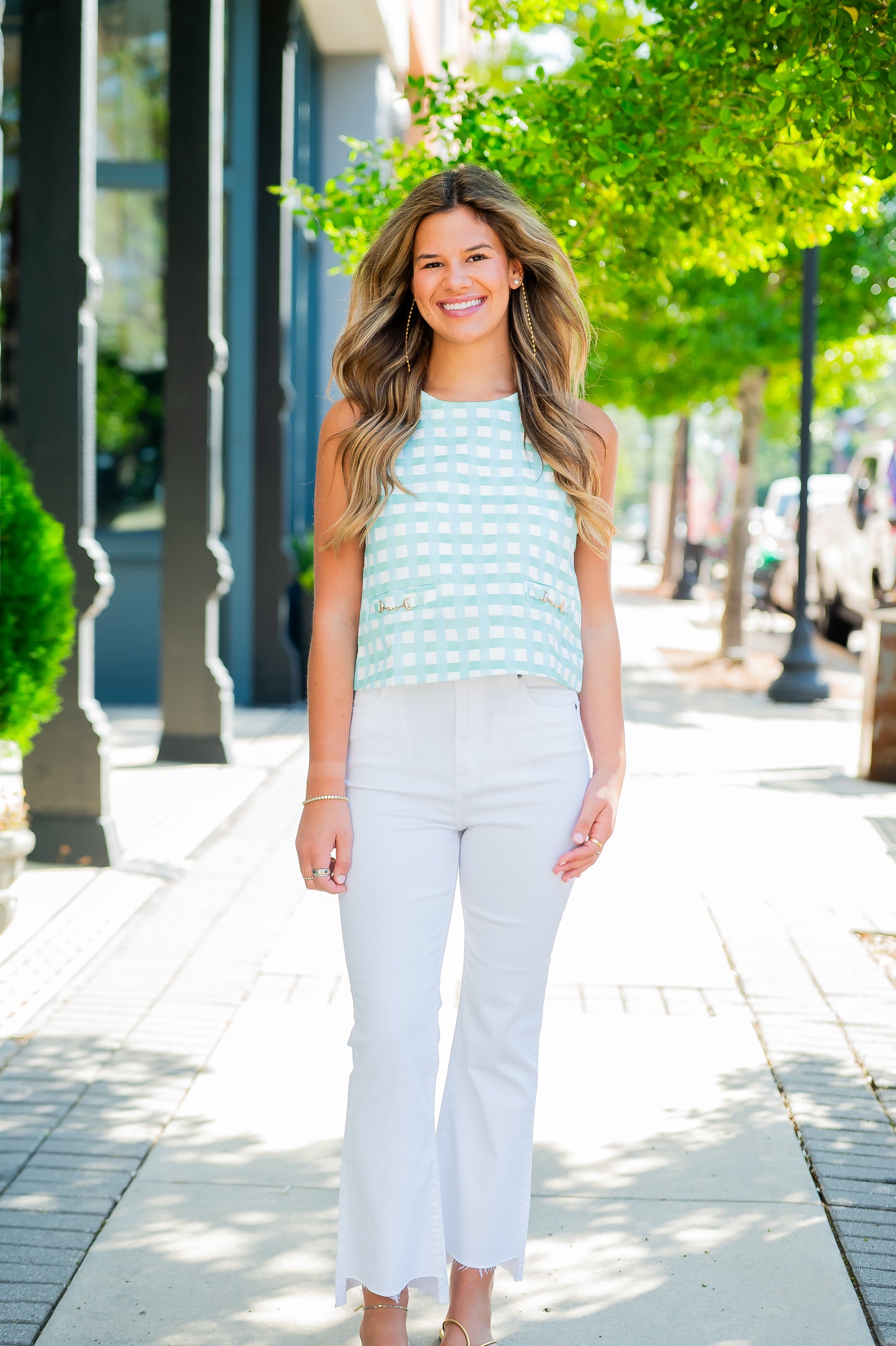 Arden Checkered Top