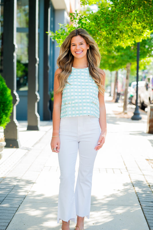 Arden Checkered Top