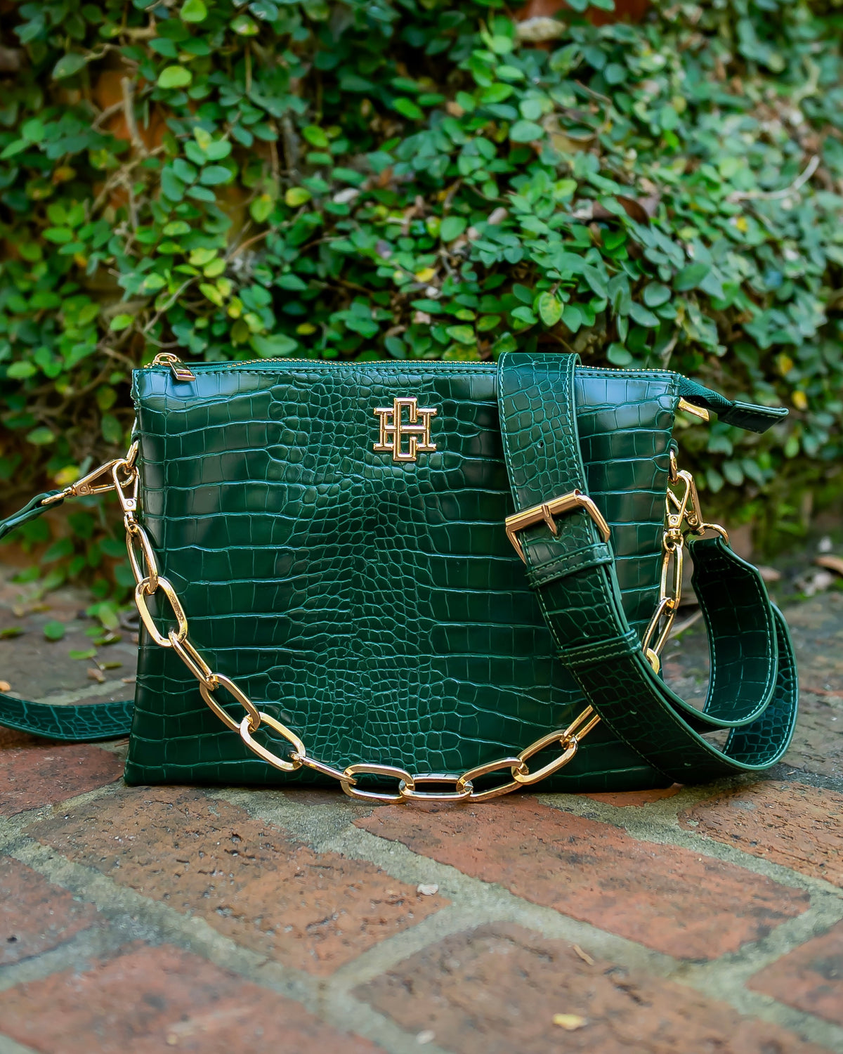 Ariana Crossbody - Hunter Green EC