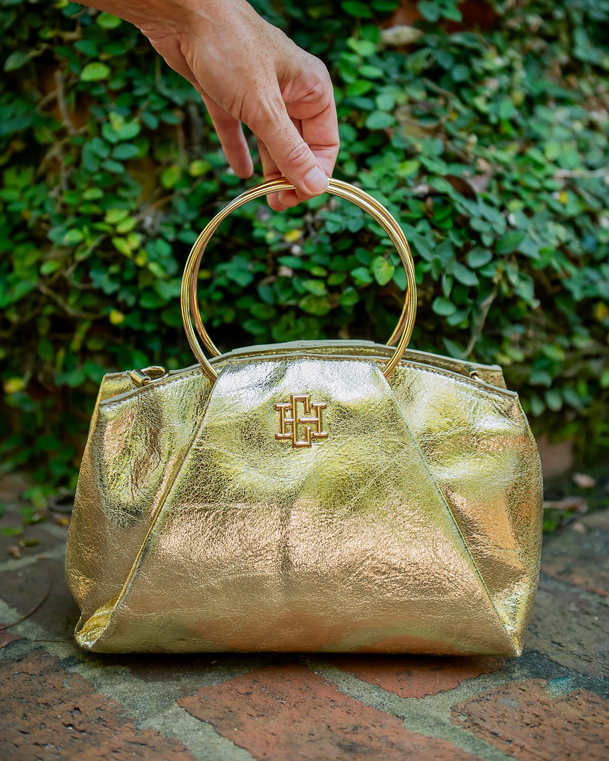Brooks Bag with Rings Glimmer Gold