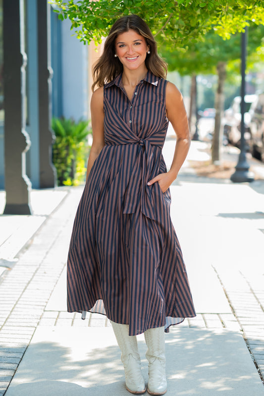 Lila Striped Dress