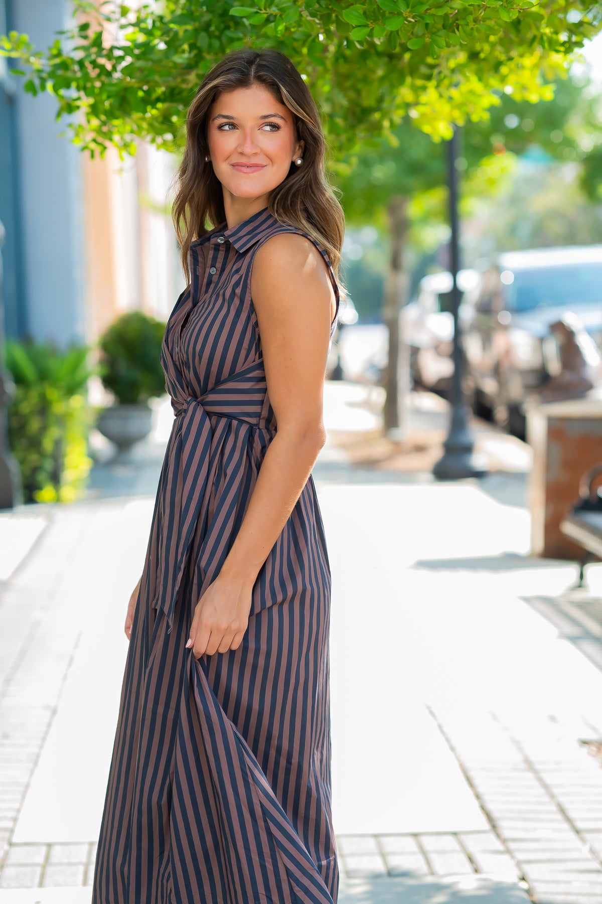 Lila Striped Dress
