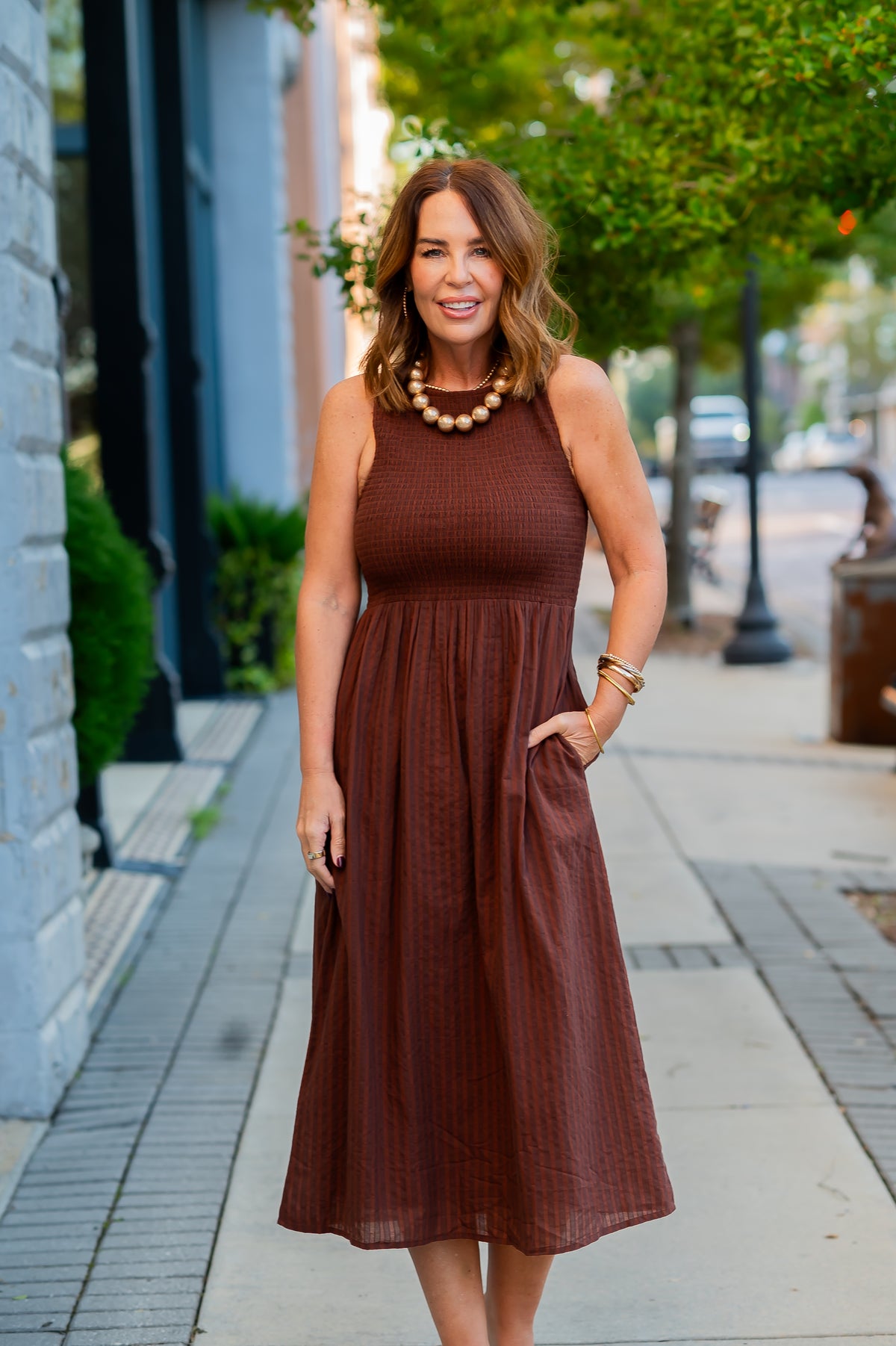 Hildy Smocked Midi Dress