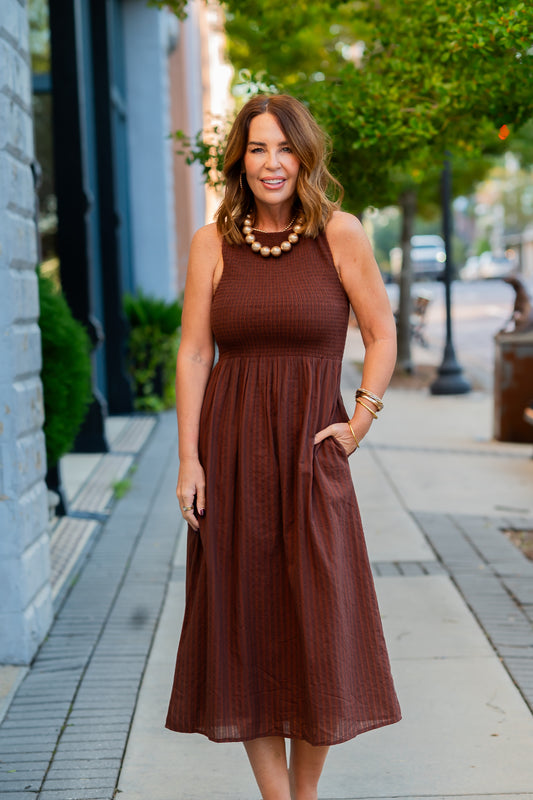 Hildy Smocked Midi Dress