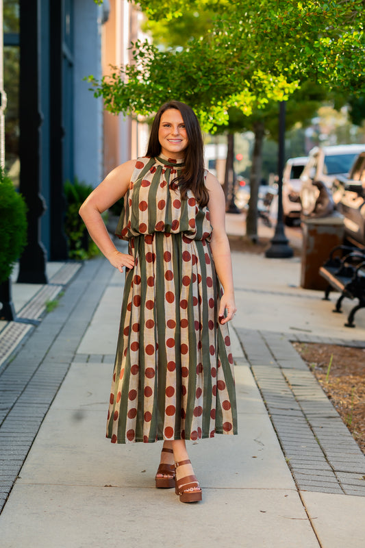 Hollace High Neck Dress
