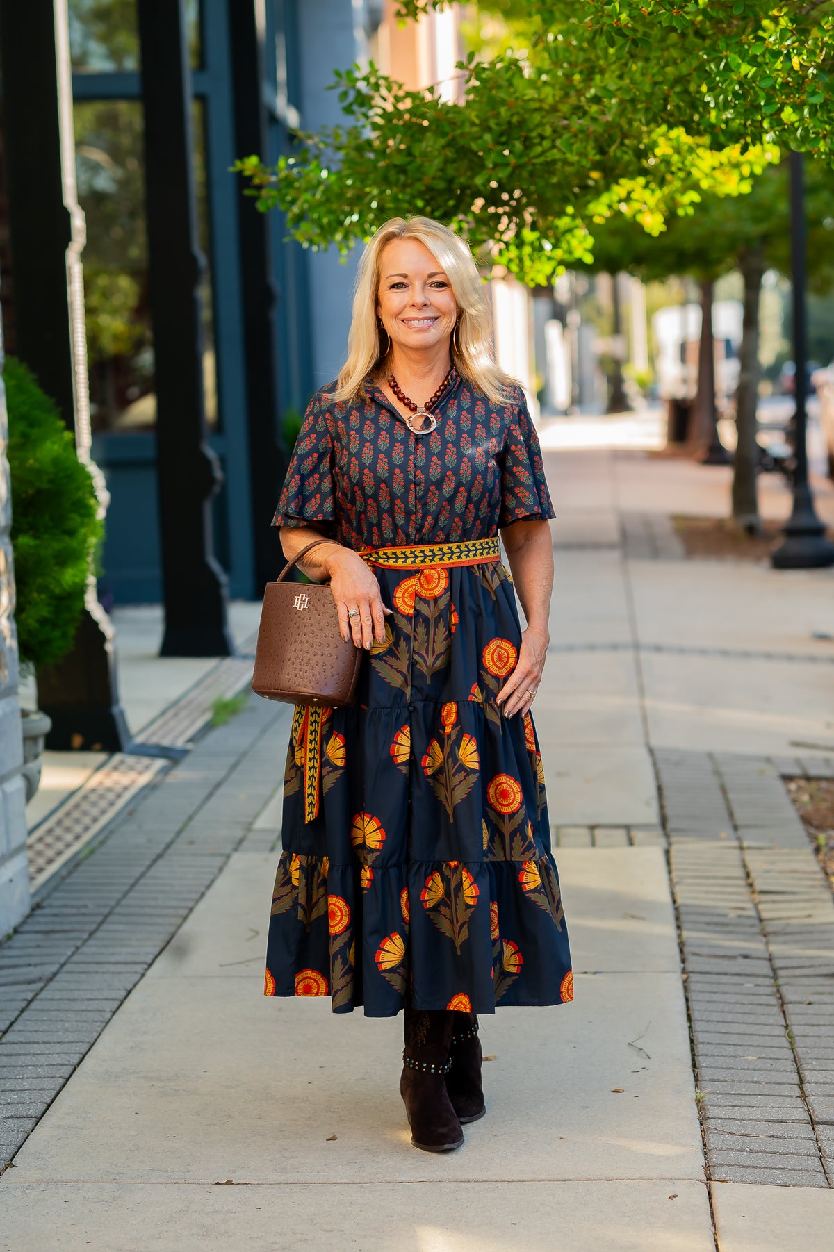 Bran Floral Tiered Dress