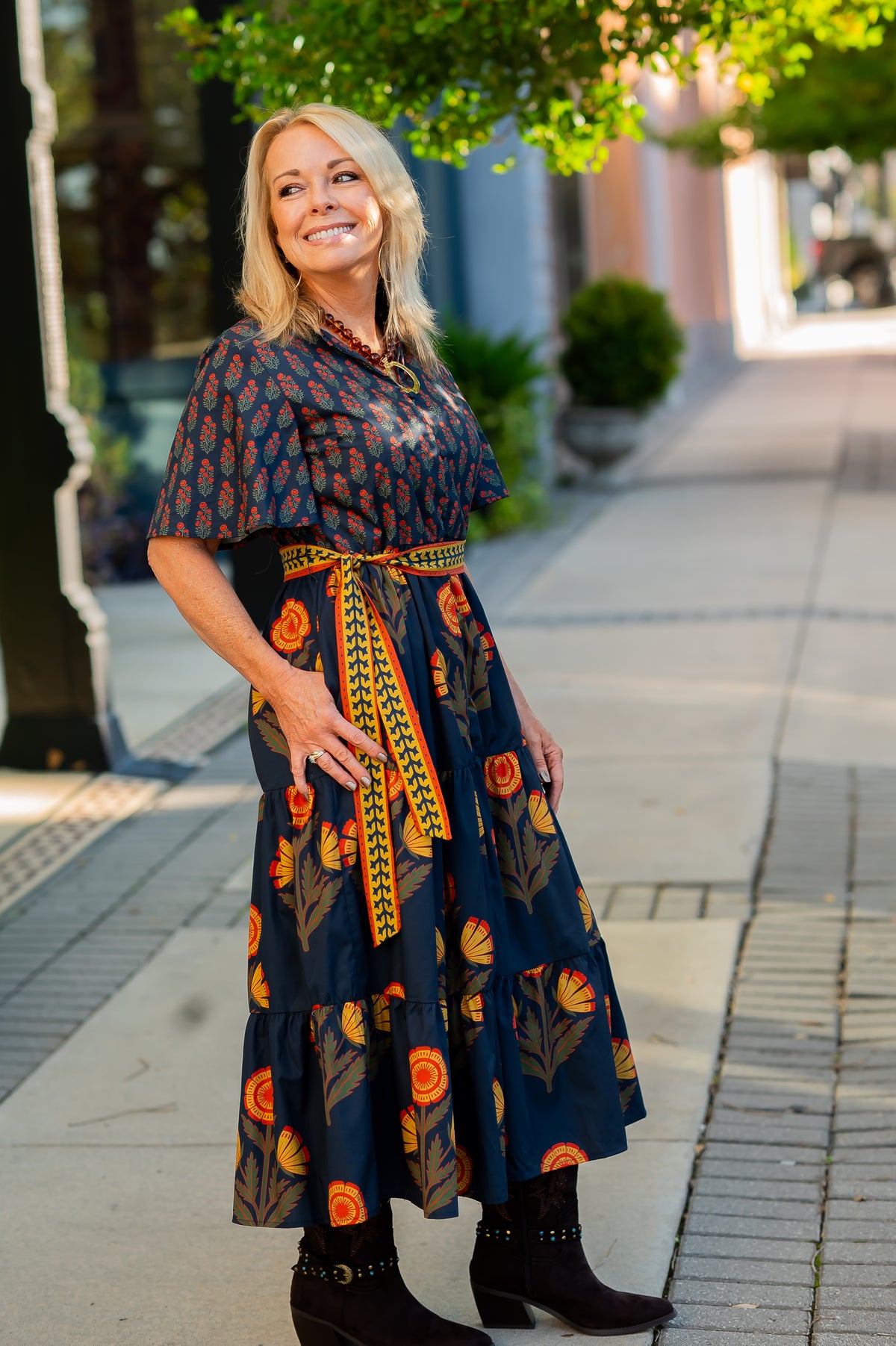 Bran Floral Tiered Dress