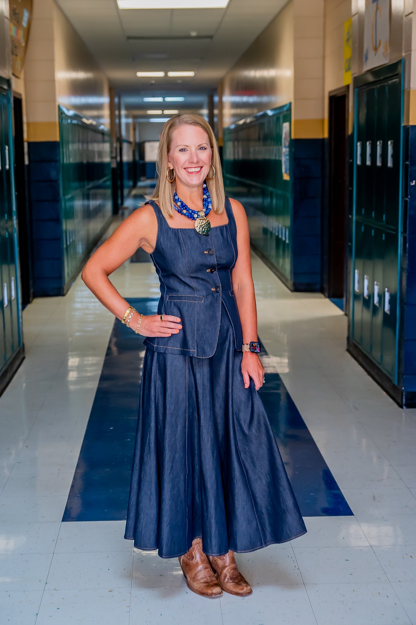 Maevie Denim Skirt