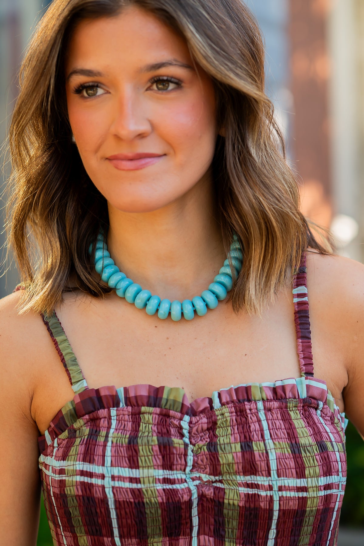Hayes Plaid Tiered Dress